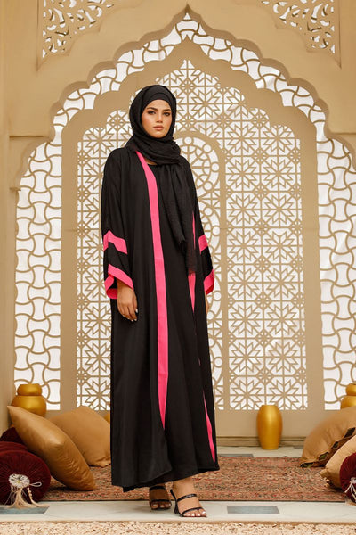 Hijabi - Alluring Fusion Abaya - Black - Studio by TCS