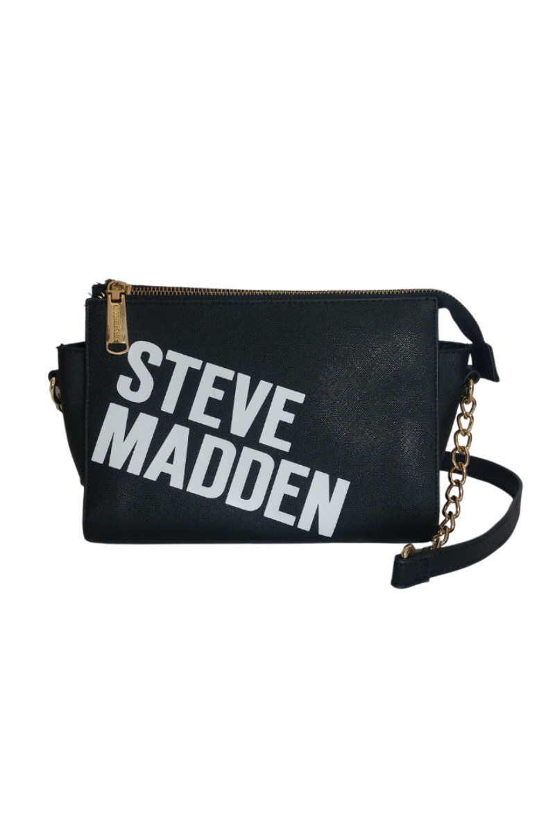 Black and white steve madden purse hotsell