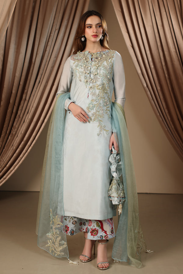 Eterna by Musferah Saad Pret Embroidered Tissue Silk 2 Piece Pastel Mirage - Festive Collection main image 0