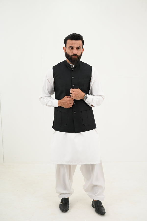 Alif Yay Pret Plain Blended Kurta-Shalwar AY-021 main image 1
