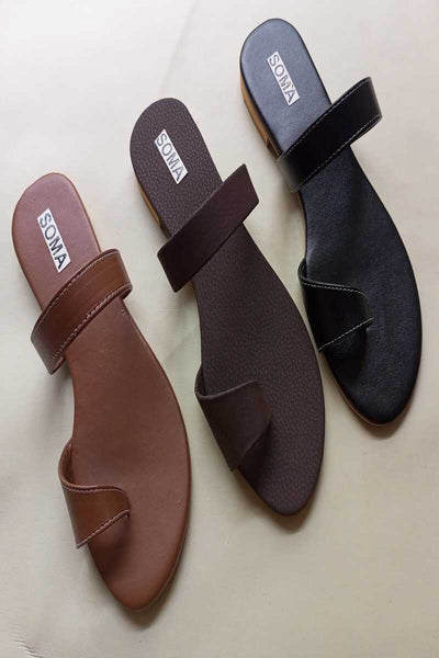 Soma - Blake sandal - Tan , Black , Brown - Leather - Studio by TCS