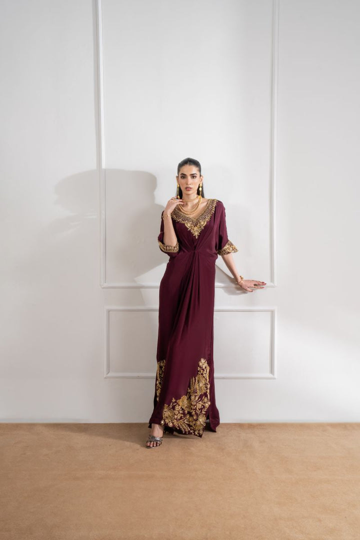 Maria Osama Khan - Celine - Plum  - Grip & Korean - 2 Piece