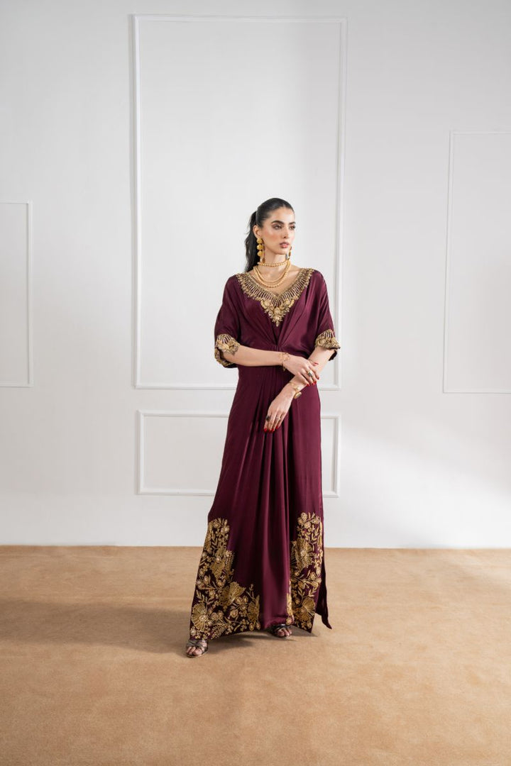 Maria Osama Khan - Celine - Plum  - Grip & Korean - 2 Piece