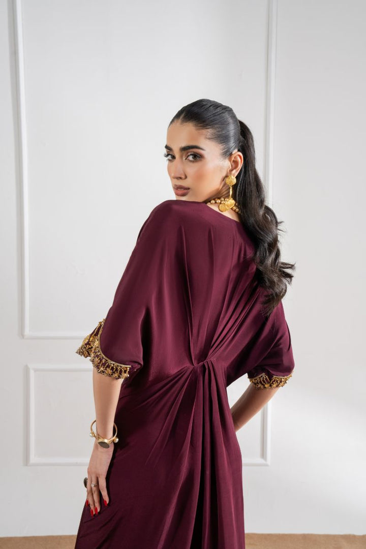 Maria Osama Khan - Celine - Plum  - Grip & Korean - 2 Piece