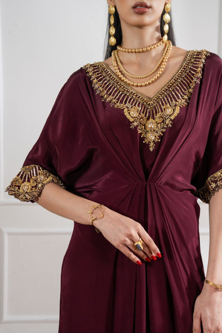 Maria Osama Khan - Celine - Plum  - Grip & Korean - 2 Piece