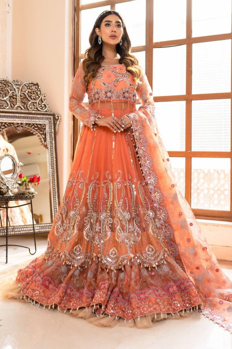 peach organza dress O 162 Peach Gold Shimmer Organza Dress