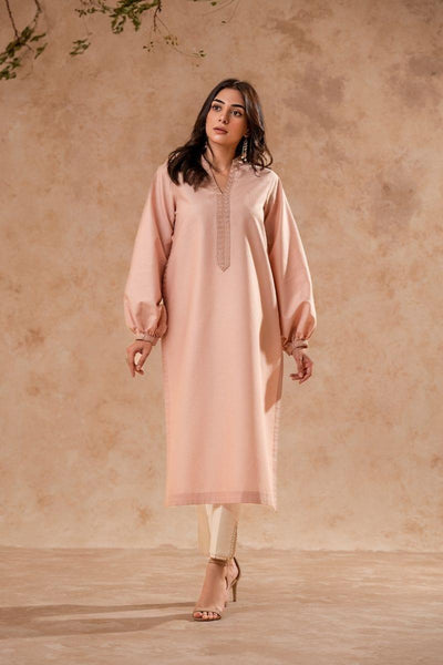 Fozia Khalid - Dusky Pink Tunin with Trouser - Cotton - 2 Piece - Studio by TCS