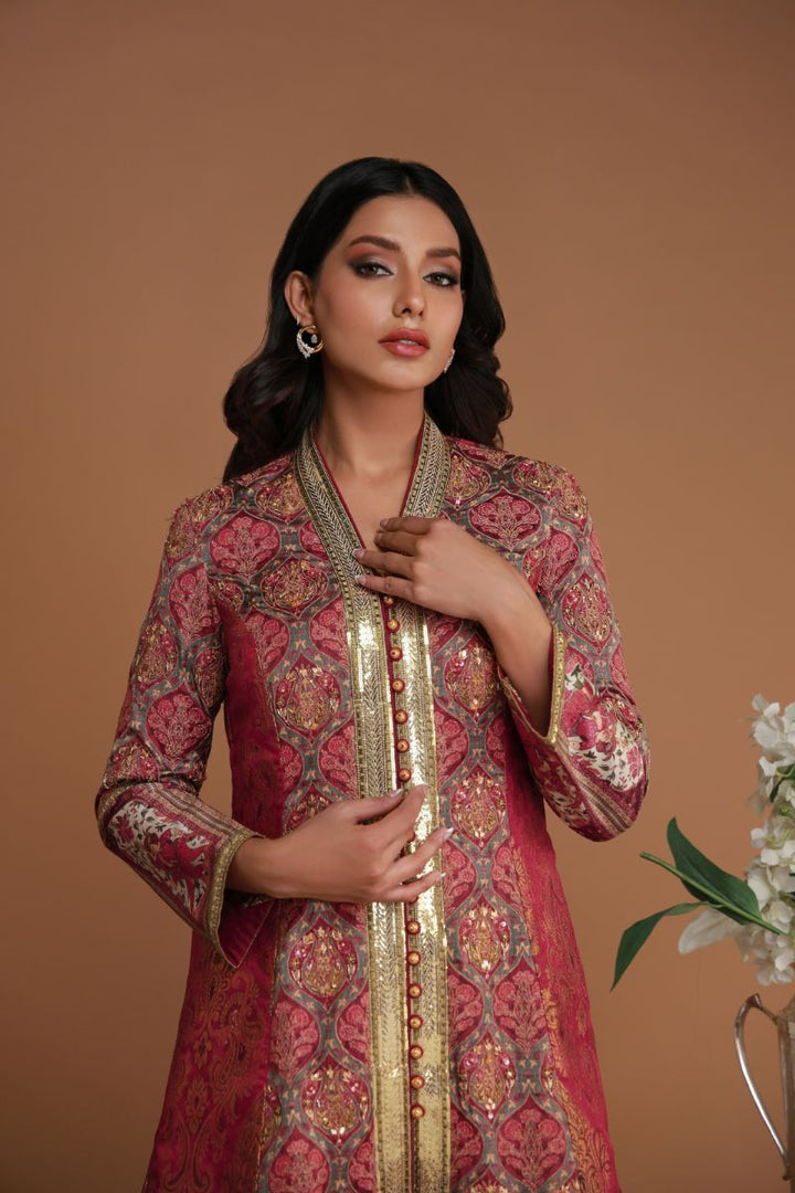 Shamaeel - EE-09 - Silk & Organza - 3 Piece