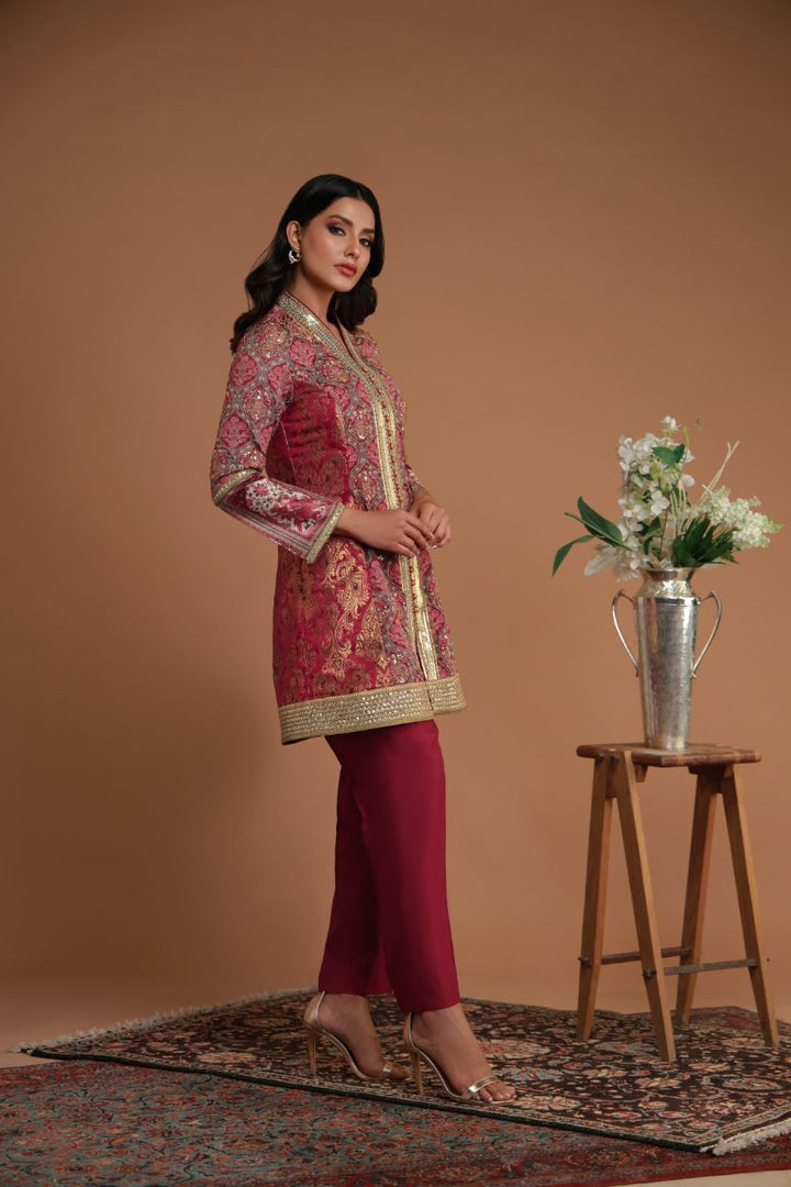 Shamaeel - EE-09 - Silk & Organza - 3 Piece