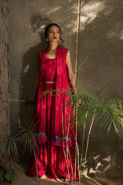 Insia Sohail - Khooshboo - Hot pink - 3 Piece - Cotton Silk - Studio by TCS