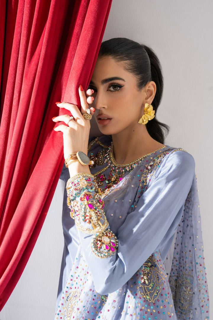 Maria Osama Khan - Lune - Grey - Grip & Organza - 2 Piece