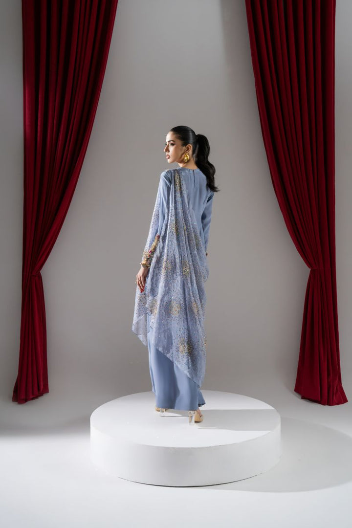 Maria Osama Khan - Lune - Grey - Grip & Organza - 2 Piece