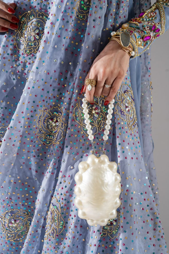 Maria Osama Khan - Lune - Grey - Grip & Organza - 2 Piece