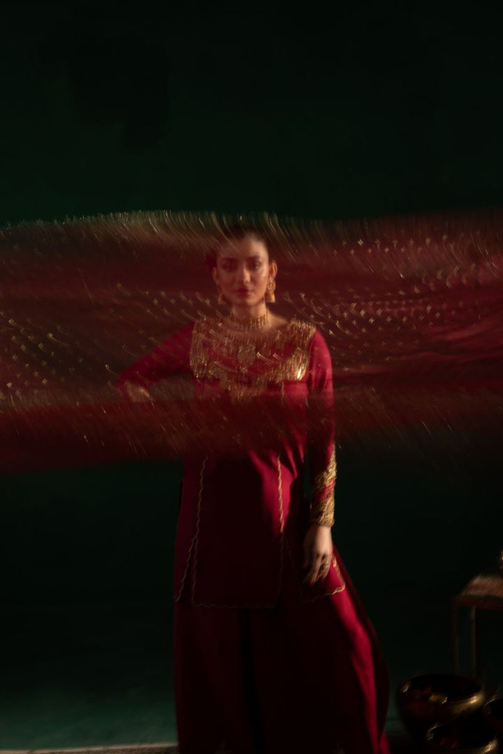 Maria Osama Khan - Naqsh-e-Jashan - Fushia - ORGANZA & Grip SILK - 3 Piece