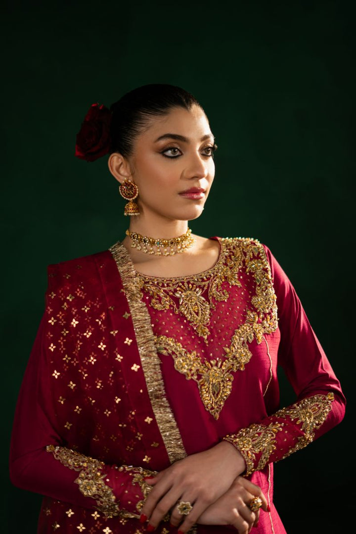 Maria Osama Khan - Naqsh-e-Jashan - Fushia - ORGANZA & Grip SILK - 3 Piece