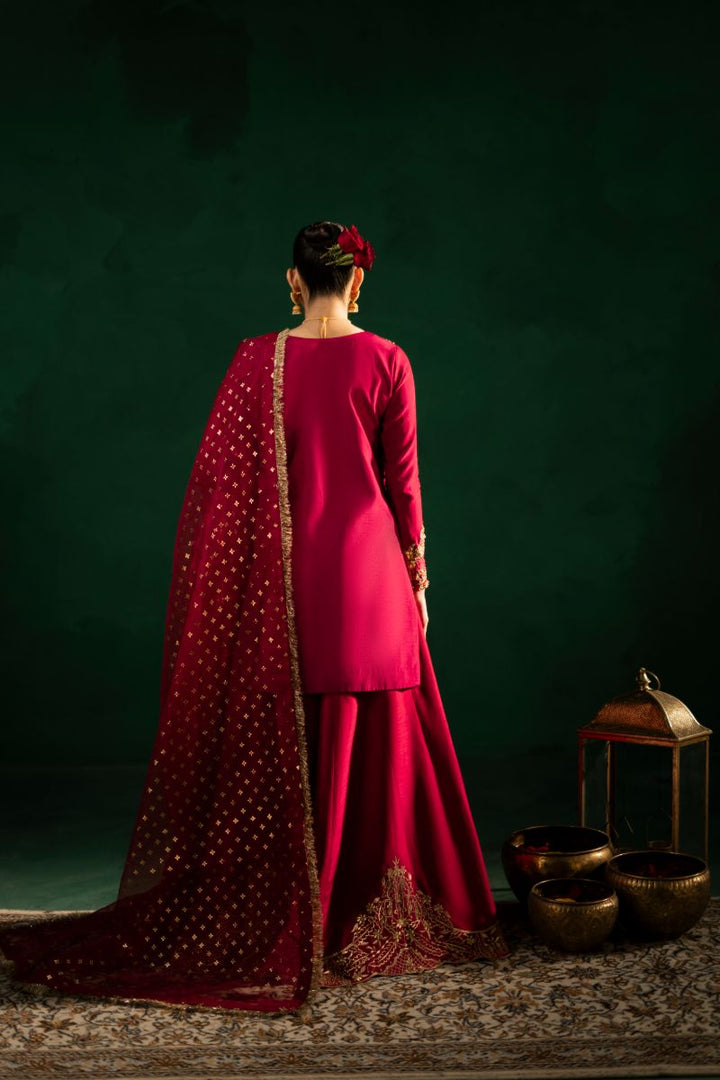 Maria Osama Khan - Naqsh-e-Jashan - Fushia - ORGANZA & Grip SILK - 3 Piece