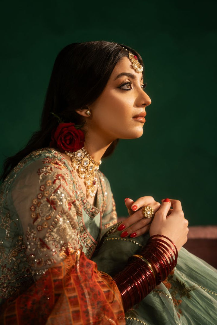 Maria Osama Khan - Sahar-e-Jashan - Green - ORGANZA & Grip SILK - 3 Piece