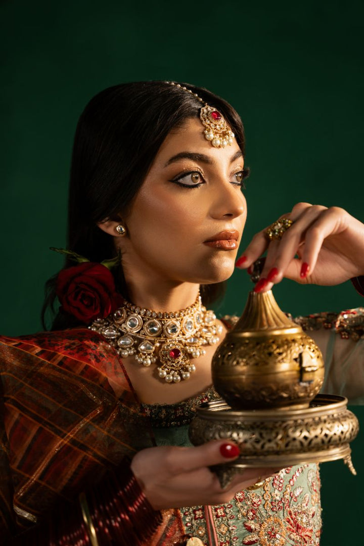 Maria Osama Khan - Sahar-e-Jashan - Green - ORGANZA & Grip SILK - 3 Piece