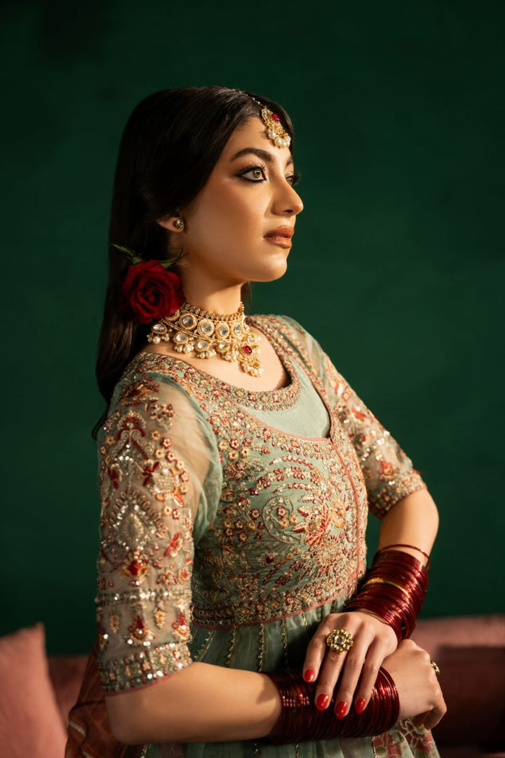 Maria Osama Khan - Sahar-e-Jashan - Green - ORGANZA & Grip SILK - 3 Piece