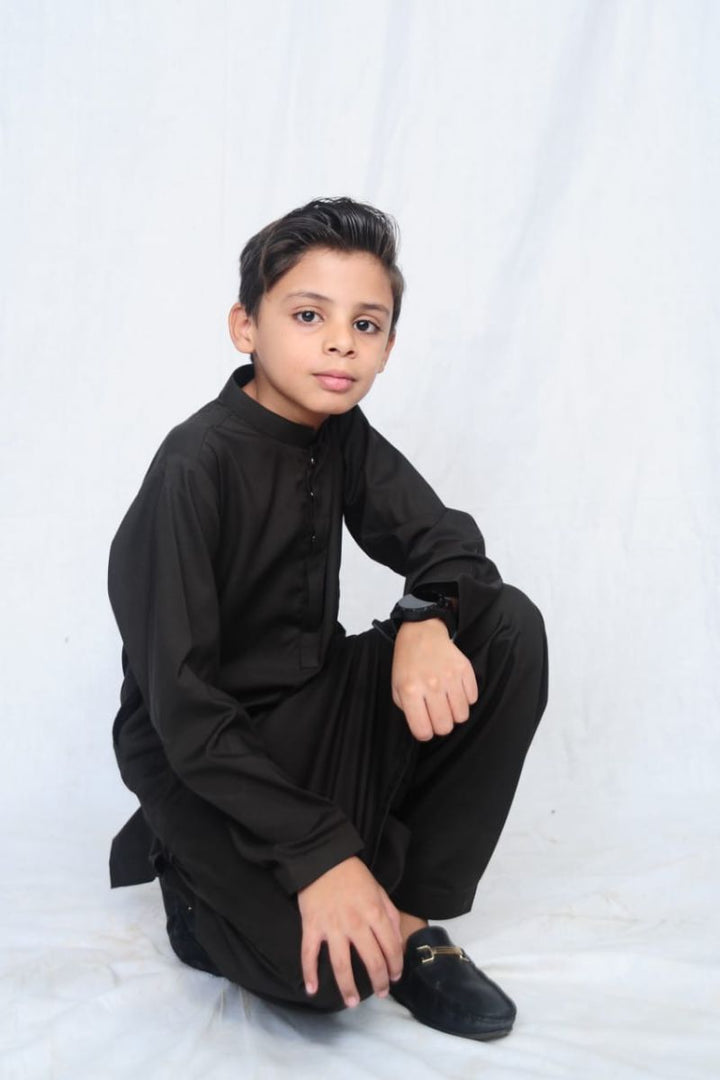 Mom4Little - Dark Brown shalwar kameez set