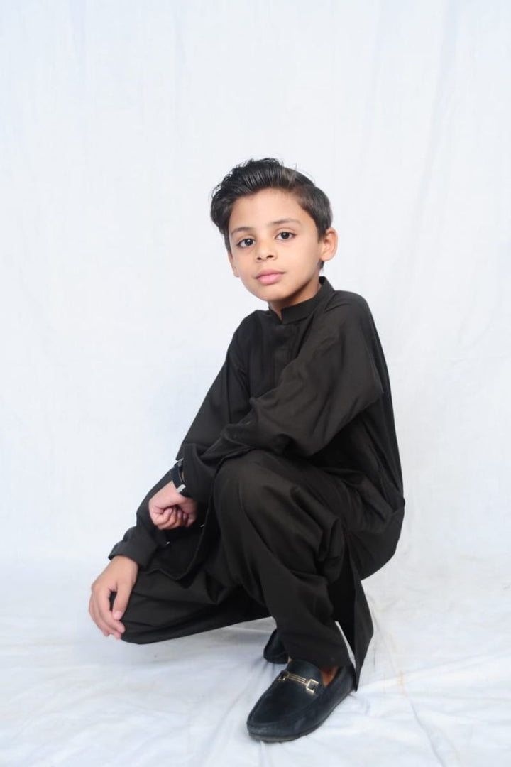 Mom4Little - Dark Brown shalwar kameez set