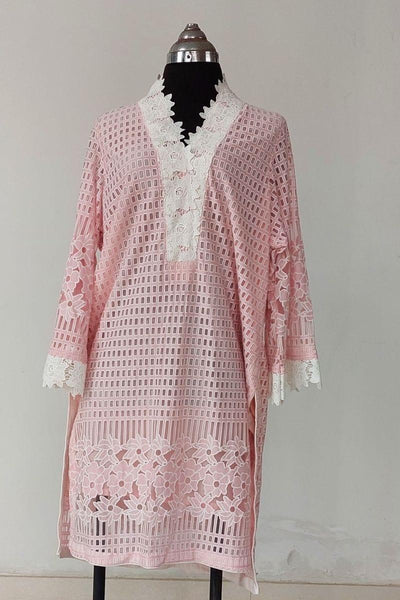 Mehr - RE 05 - Tunic - Pink - Printed Pure Swiss - 1 Piece - Studio by TCS