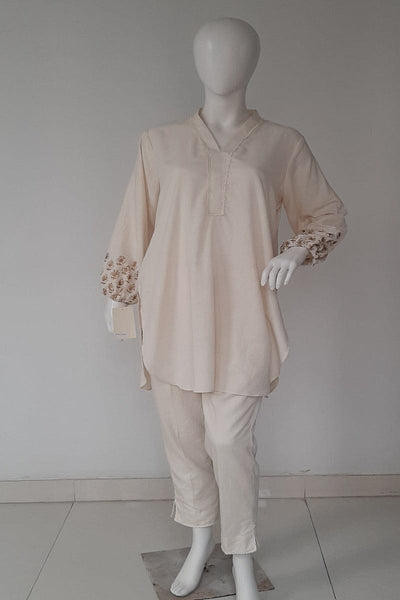 Mehr - cream irish block print tunic with pants SS030 - 2 Piece - Studio by TCS