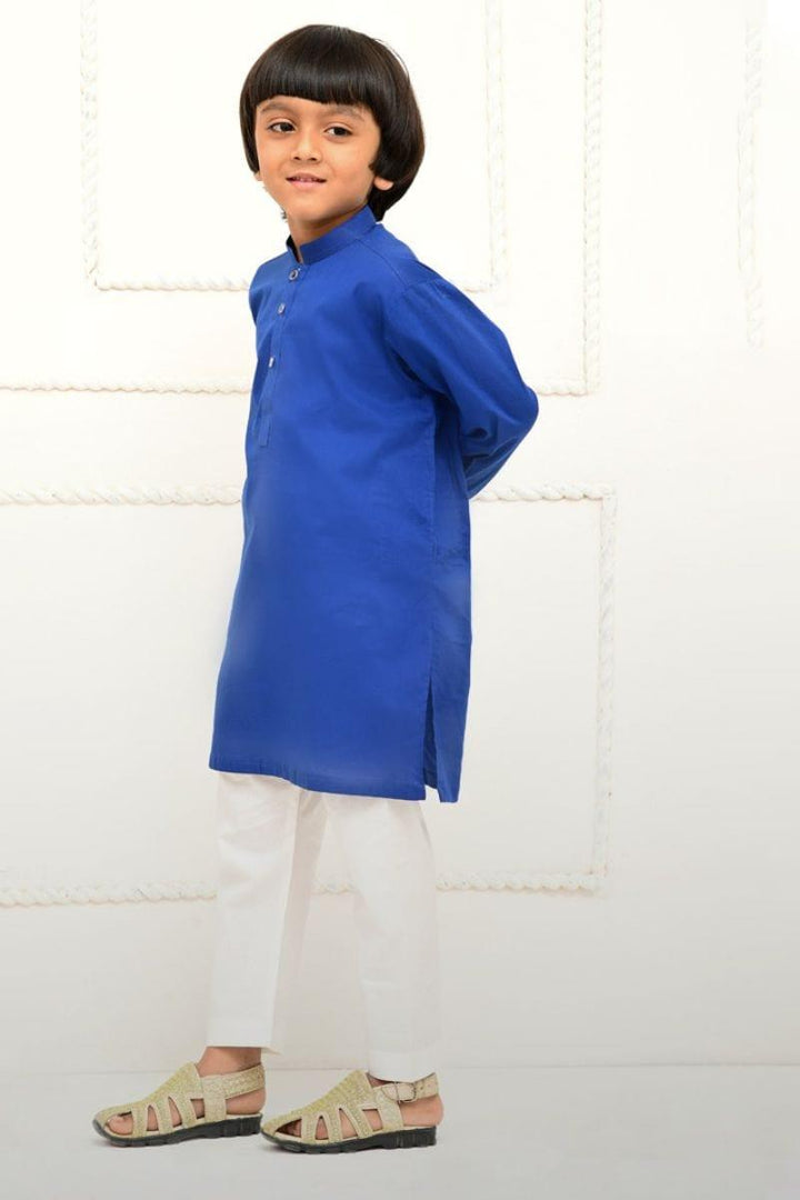 Mom4Little - Kurta & Pajama - Blue & Offwhite - 2 Piece - Studio by TCS