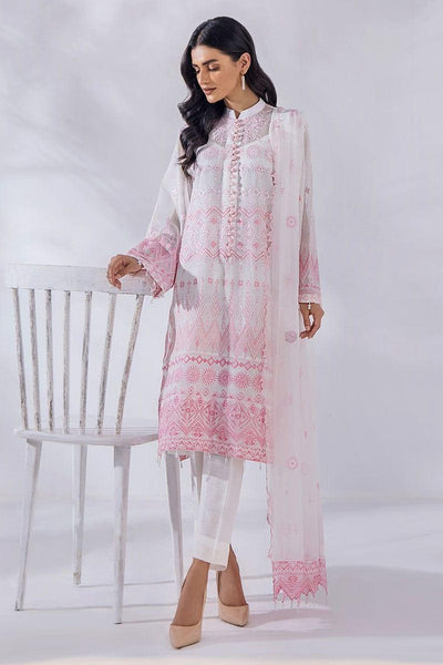 Malook - Arya - Pink & White - Khaddi Net - Embroidered - 3 Piece - Unstitched - Studio by TCS