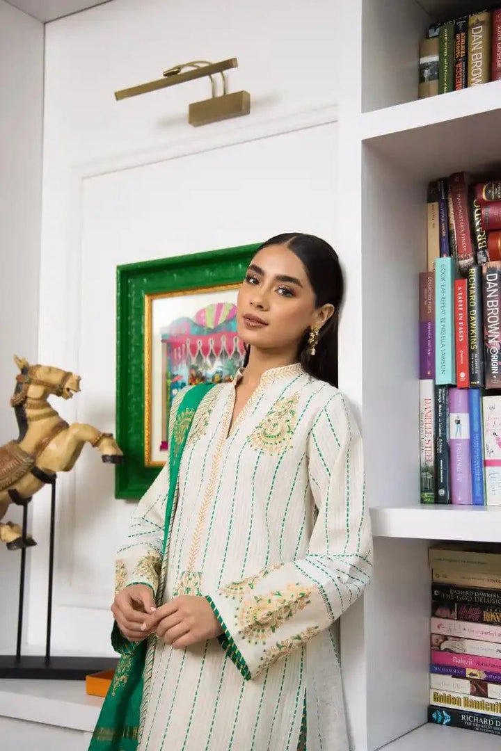 Shehrnaz - SHK-1112 - 3 Piece - Off White - Studio by TCS