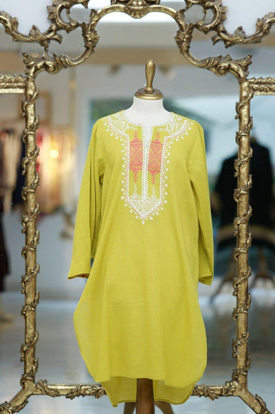 Sanam Chaudhri - Yellow Embroidered Shirt - Studio by TCS