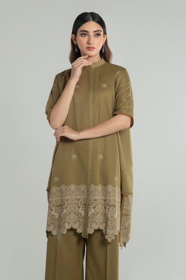 Sana Safinaz - Olive Green Kurta - SS22BSD131 - Studio by TCS