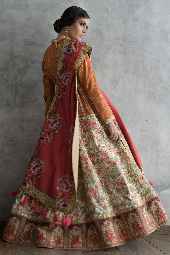 Shamaeel - BURNT ORANGE PISHWAS - Raw Silk/Cotton Silk