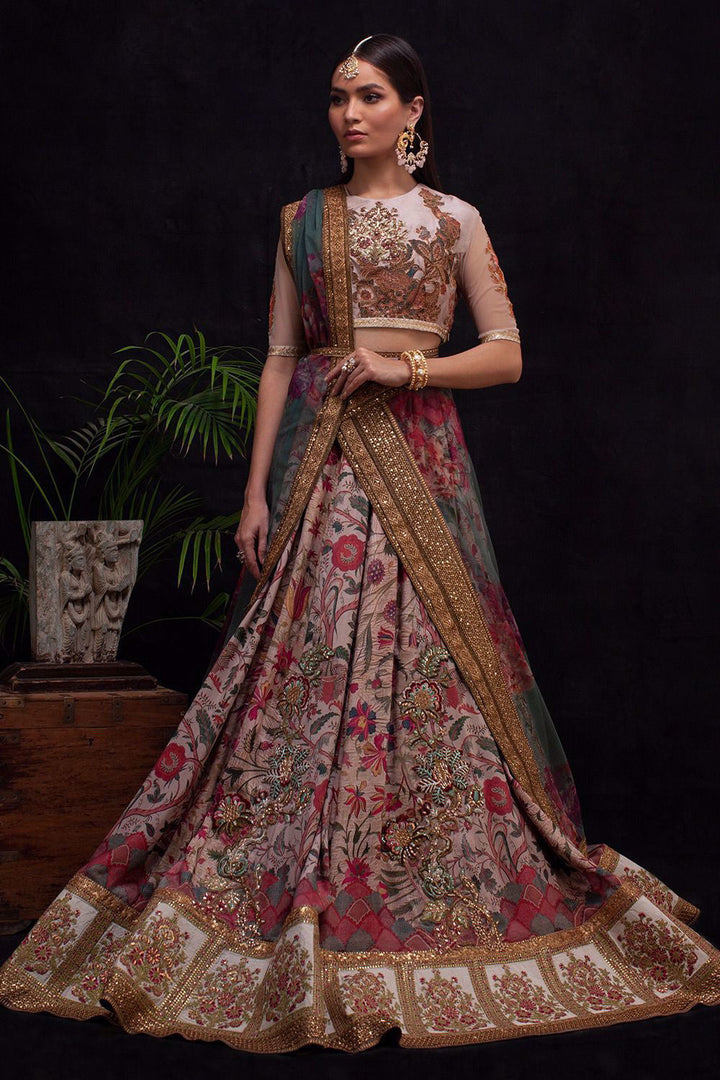 Shamaeel - SAFAVID 13 Lehenga - Raw Silk & Soft Net/Viscose Silk