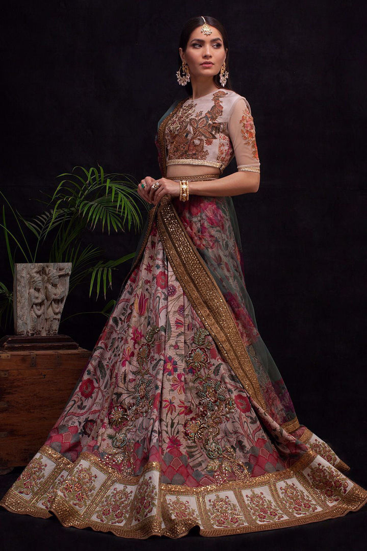 Shamaeel - SAFAVID 13 Lehenga - Raw Silk & Soft Net/Viscose Silk