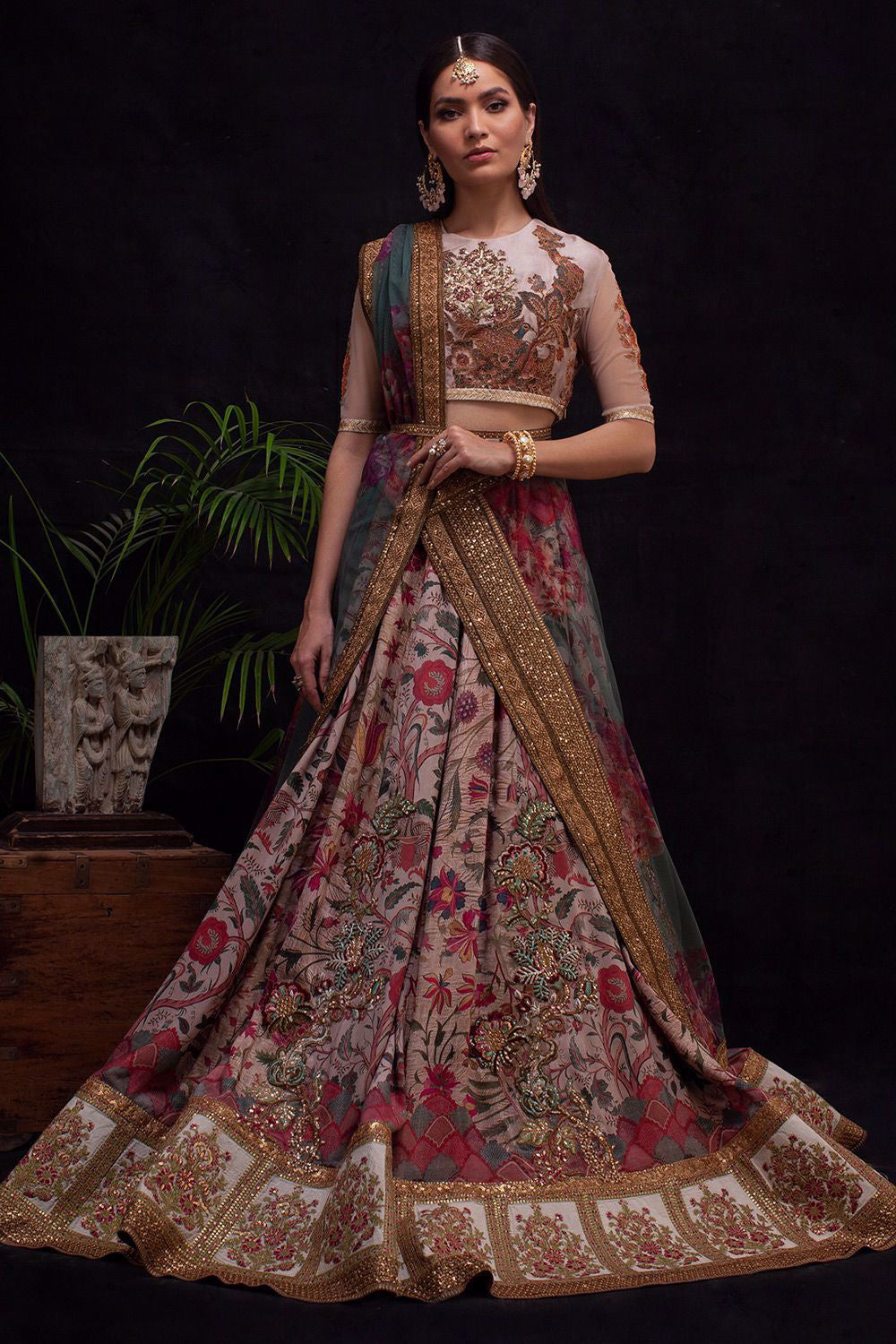 Shamaeel - SAFAVID 13 Lehenga - Raw Silk & Soft Net/Viscose Silk