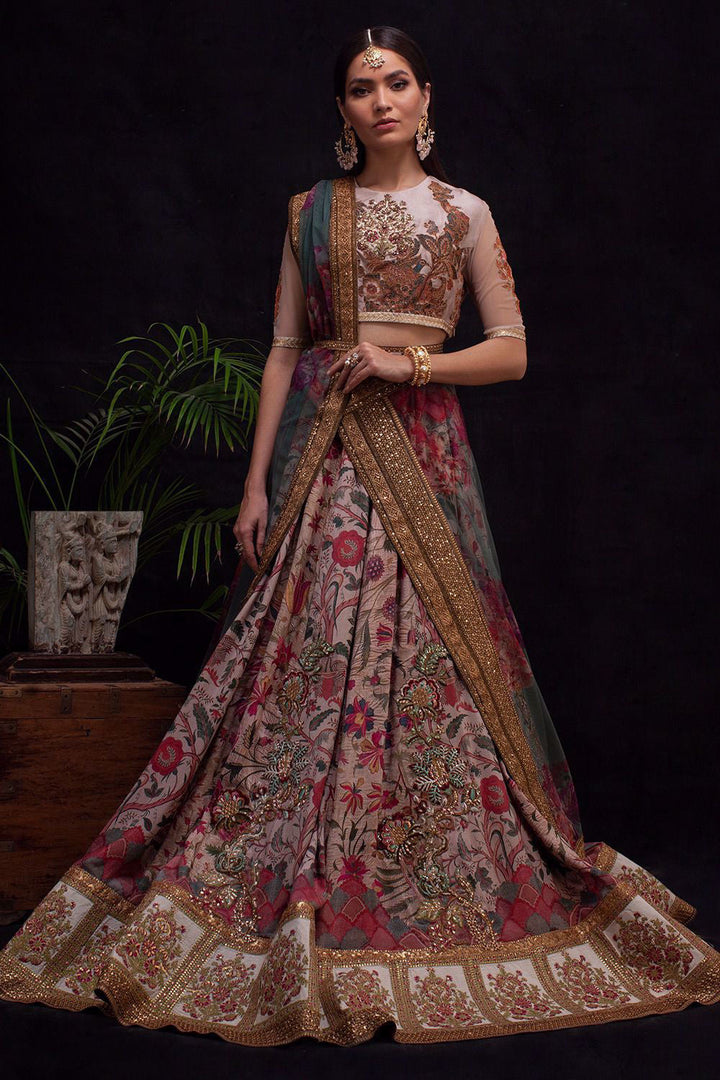 Shamaeel - SAFAVID 13 Lehenga - Raw Silk & Soft Net/Viscose Silk