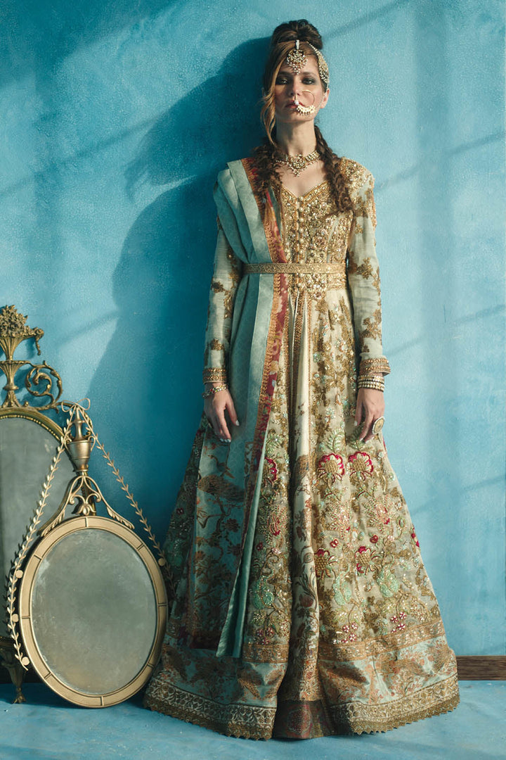 Shamaeel - Mughal Pishwas - Pure Raw Silk & Mesuri Net