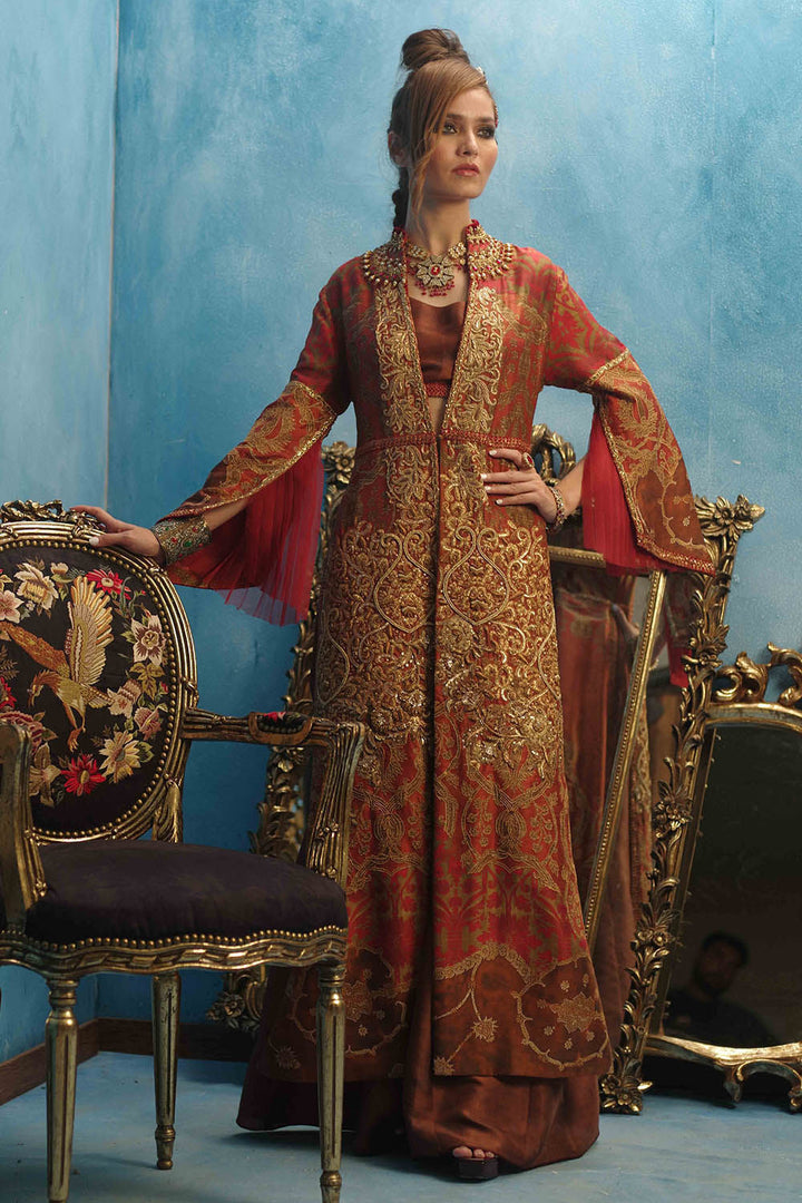 Shamaeel - Red Luxury Print - Pure Raw Silk/Printed Silk