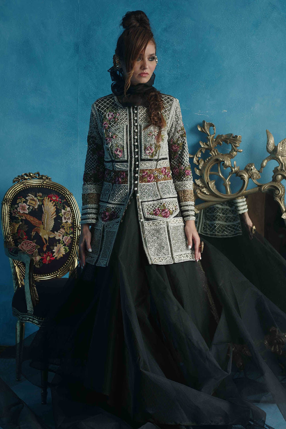 Shamaeel - Black Katyour - Pure Raw Silk