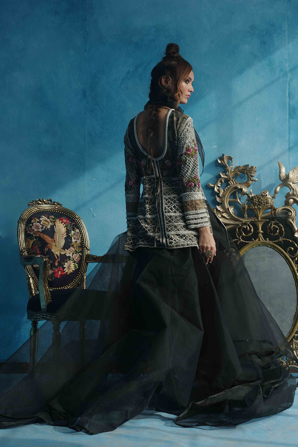 Shamaeel - Black Katyour - Pure Raw Silk