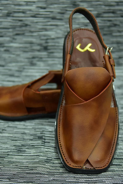 Kurta Corner - Leather Sandal 014 - Brown - Leather - Foot Wear - Studio by TCS