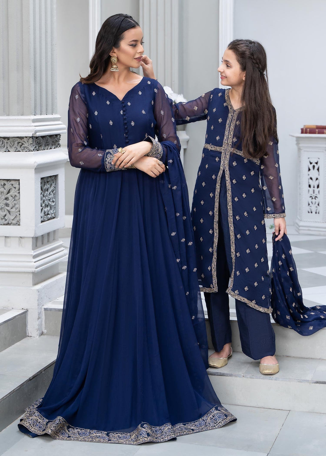 Laleen Irha Pishwas Blue 3 Piece