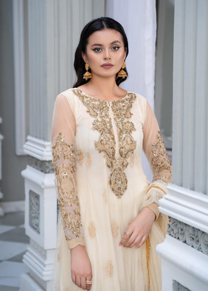 Laleen Zora Pishwas Ivory 3 Piece