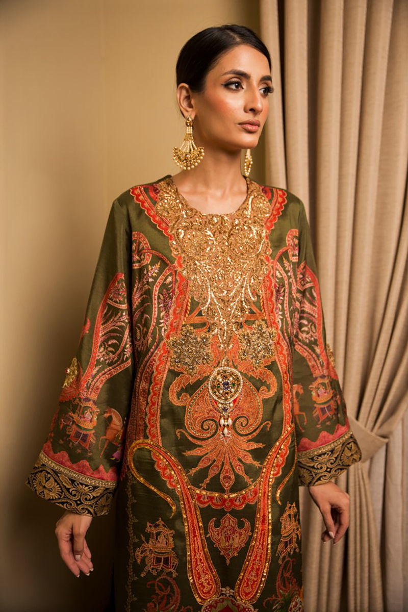 Shamaeel - Olives - Viscose Silk