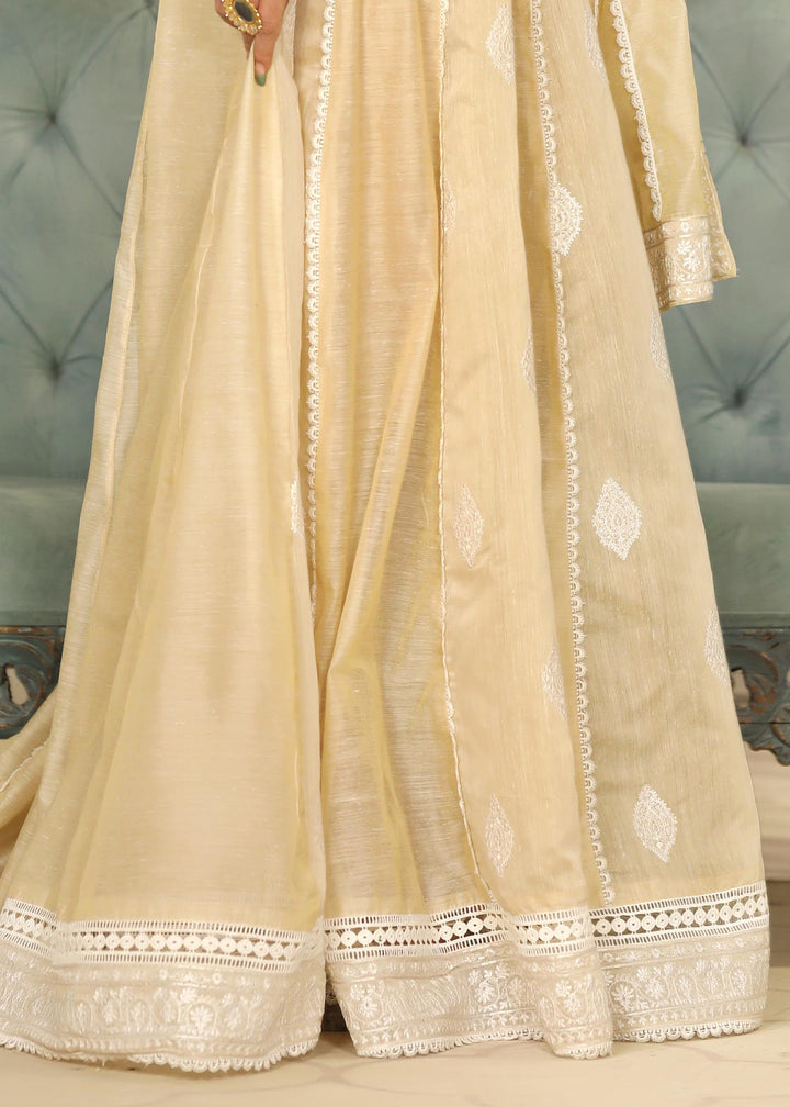 Laleen SHAAKH Pishwas Beige 3 Piece