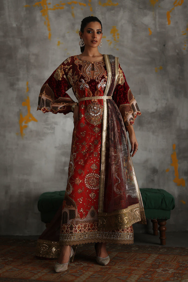 Shamaeel - Crimson-3 - Sheesha Silk & Palachi/Cotton Silk