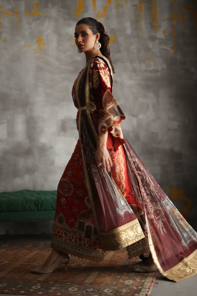 Shamaeel - Crimson-3 - Sheesha Silk & Palachi/Cotton Silk