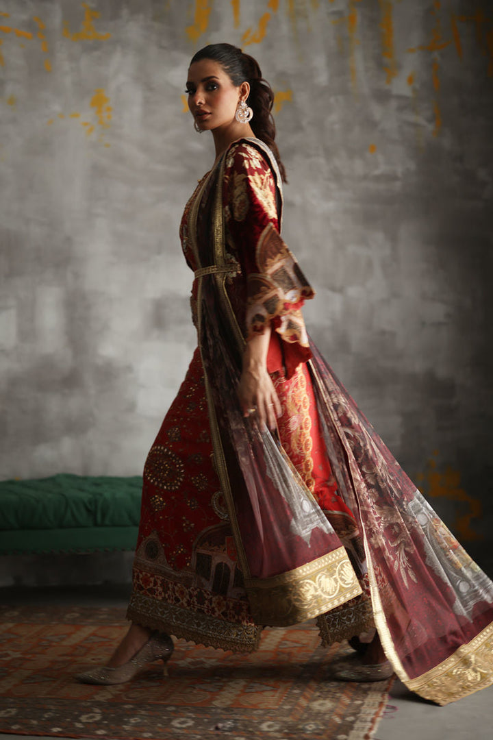 Shamaeel - Crimson-3 - Sheesha Silk & Palachi/Cotton Silk