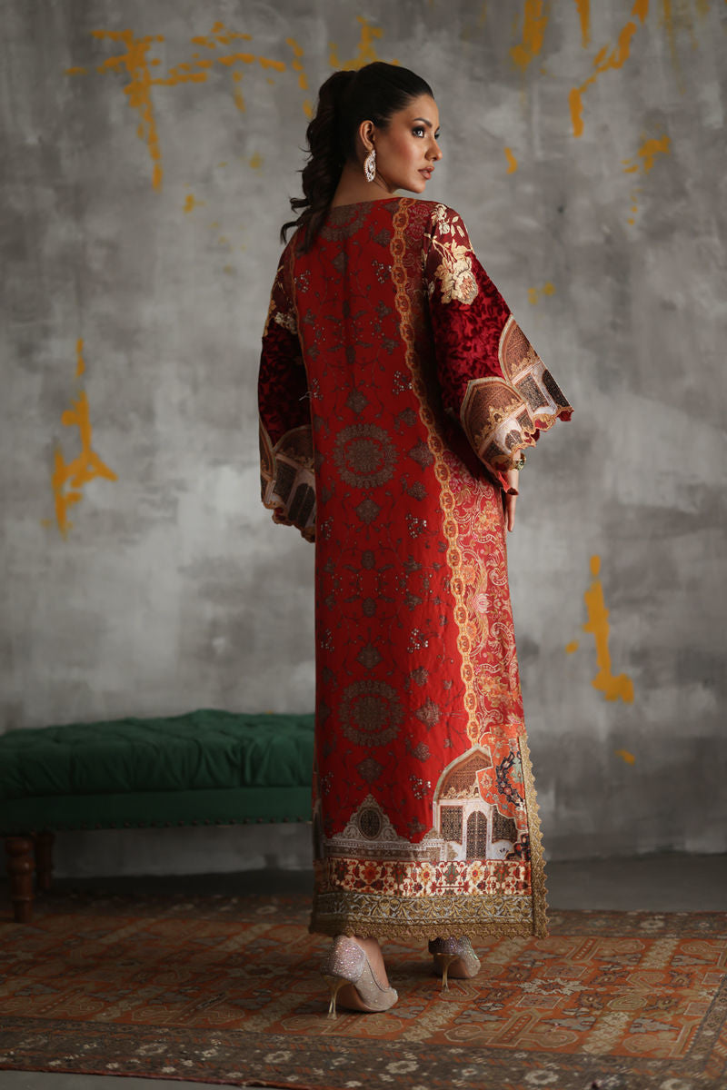 Shamaeel - Crimson-3 - Sheesha Silk & Palachi/Cotton Silk